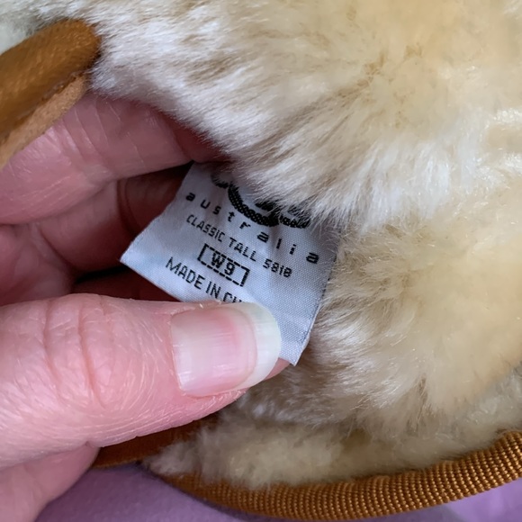 Tall Ugg Nomad ribbon lace up boots sherpa lined suede leather flats - Picture 10 of 16